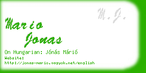 mario jonas business card